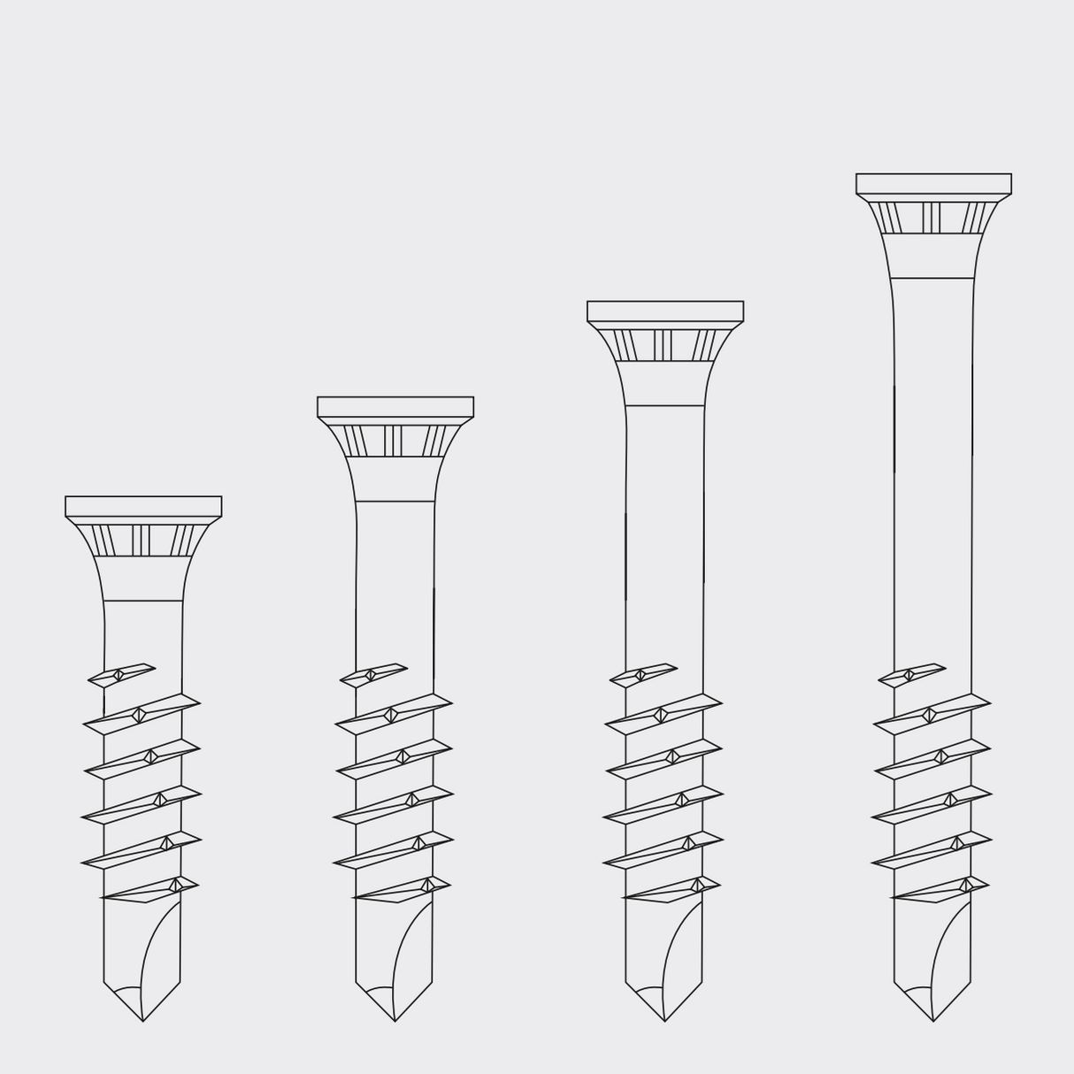 Edelstahl-Profilbohrschrauben mit Zylinderkopf (Länge 50 mm, Durchmesser 5,5 mm) – selbstbohrend, TX25-Antrieb, 3-Zonen-Senkkopf, für Holz auf Aluminium, 200 Stück