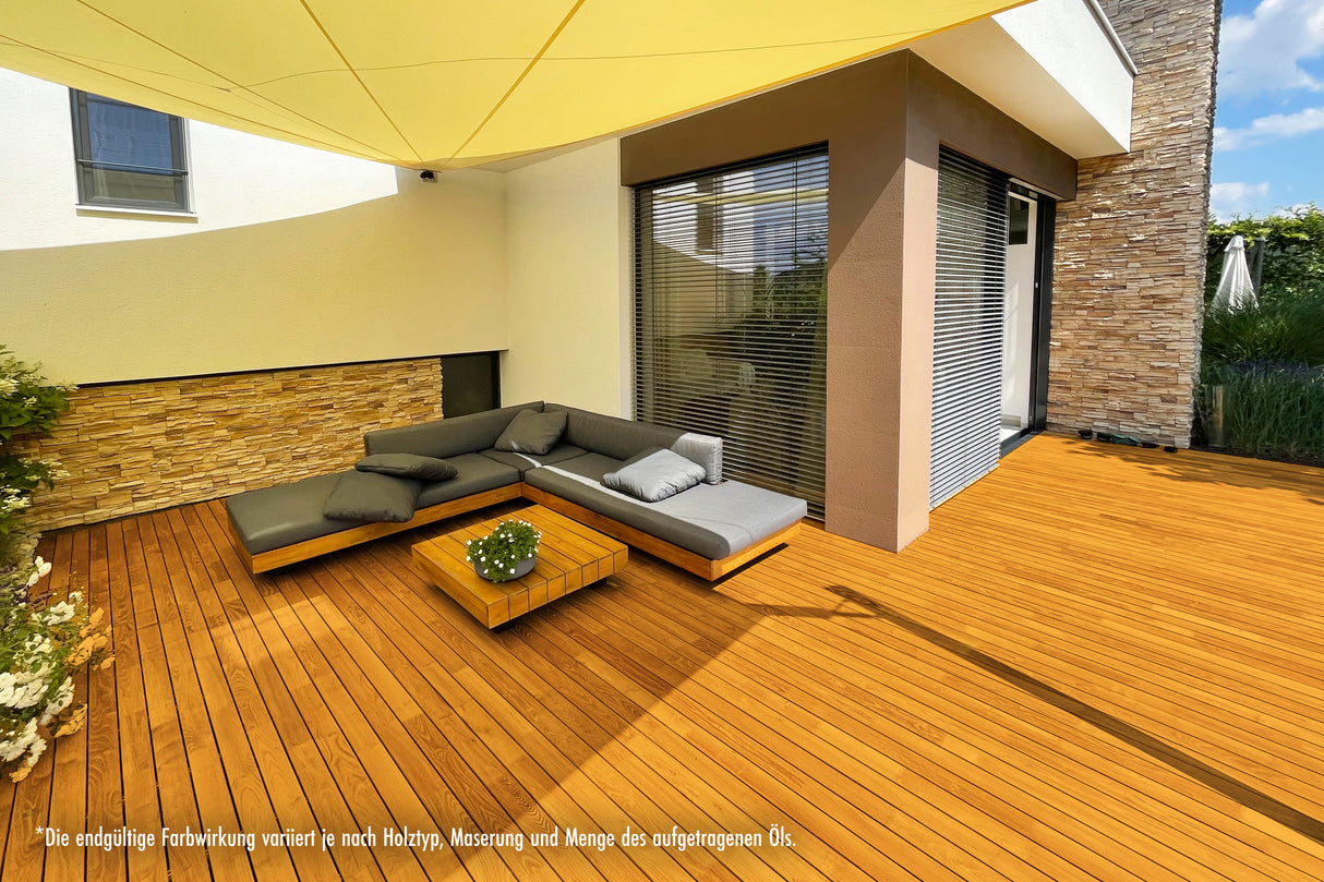 RIBOL Holzschutz-Öl Farbe: "BRASIL" für Harthölzer (z.B. Robinie, Eiche, Teak u.v.m.), Nr. 569-052-075, 0,75 Liter (für max. 17qm)