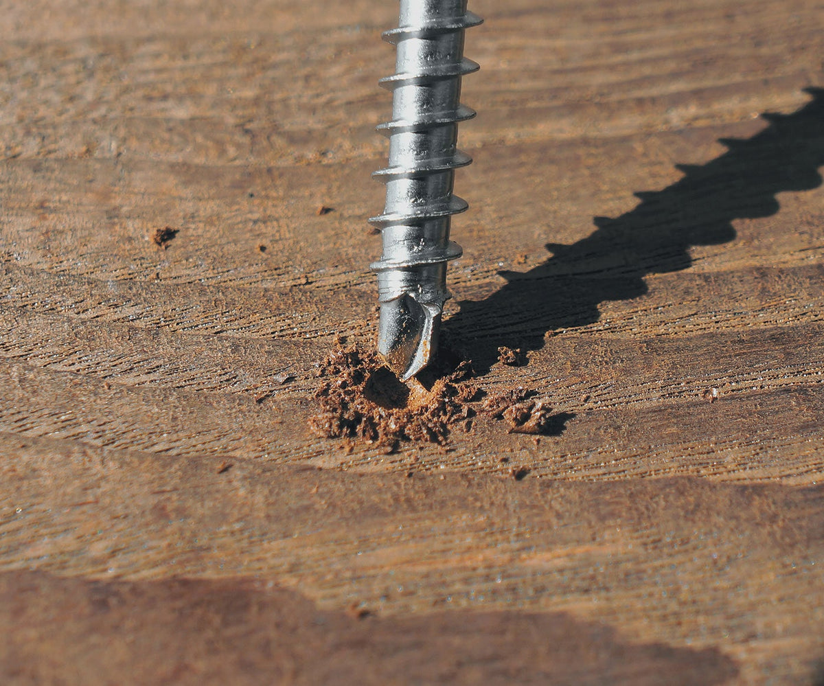 Holzverbindung mit Edelstahl-Bohrschrauben