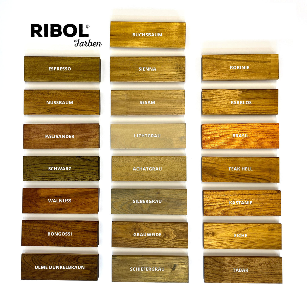 RIBOL Holzschutz-Öl Farbe: "EICHE" für Harthölzer (z.B. Robinie, Eiche, Teak u.v.m.), Nr. 569-072-250, 2,5 Liter (für max. 55qm)