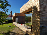 Robinia terrace and facade board 120 x 26 mm, smooth edge, vertical finger-jointing