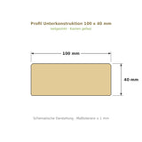 Profilzeichnung Unterkonstruktion Robinie ECO SELECT 100 x 40 mm, keilgezinkt