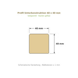 Profilzeichnung Unterkonstruktion Robinie ECO SELECT 40 x 40 mm, keilgezinkt