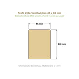 Profilzeichnung Unterkonstruktion Robinie PREMIUM SELECT 45 x 60 mm, BSH schichtverleimt