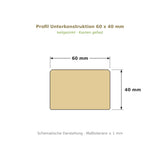 Profilzeichnung Unterkonstruktion Robinie ECO SELECT 60 x 40 mm, keilgezinkt