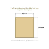 Profilzeichnung Unterkonstruktion Robinie ECO SELECT 90 x 100 mm, keilgezinkt