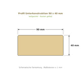 Profilzeichnung Unterkonstruktion Robinie ECO SELECT 90 x 40 mm, keilgezinkt