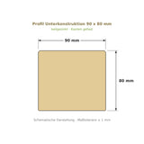 Profilzeichnung Unterkonstruktion Robinie ECO SELECT 90 x 80 mm, keilgezinkt