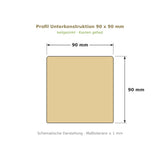 Profilzeichnung Unterkonstruktion Robinie ECO SELECT 90 x 90 mm, keilgezinkt