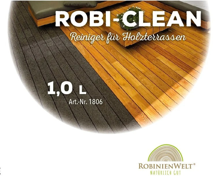 SETANGEBOT „ROBI-CLEAN“ Holzreiniger 1 l, Sprühflasche und Holzöl 562 RIBOL 0,75 l NATUR (schwach pigmentiert) für den Innen- und Außenbereich