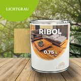 RIBOL Holzschutz-Öl Farbton LICHTGRAU 0,75 Liter