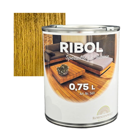 RIBOL Holzschutz-Öl Farbe: "SIENNA" für Harthölzer (z.B. Robinie, Eiche, Teak u.v.m.), Nr. 569-1126-075, 0,75 Liter (für max. 17qm)