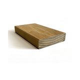 Terrassendiele Robinie BASIC (2. Wahl) 110 x 21 mm, glattkant, keilgezinkt, bombiert – Profilansicht