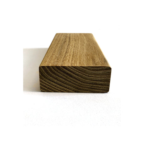 Terrassendiele Robinie BASIC (2. Wahl) 50 x 21 mm, glattkant, keilgezinkt – Stirnseite