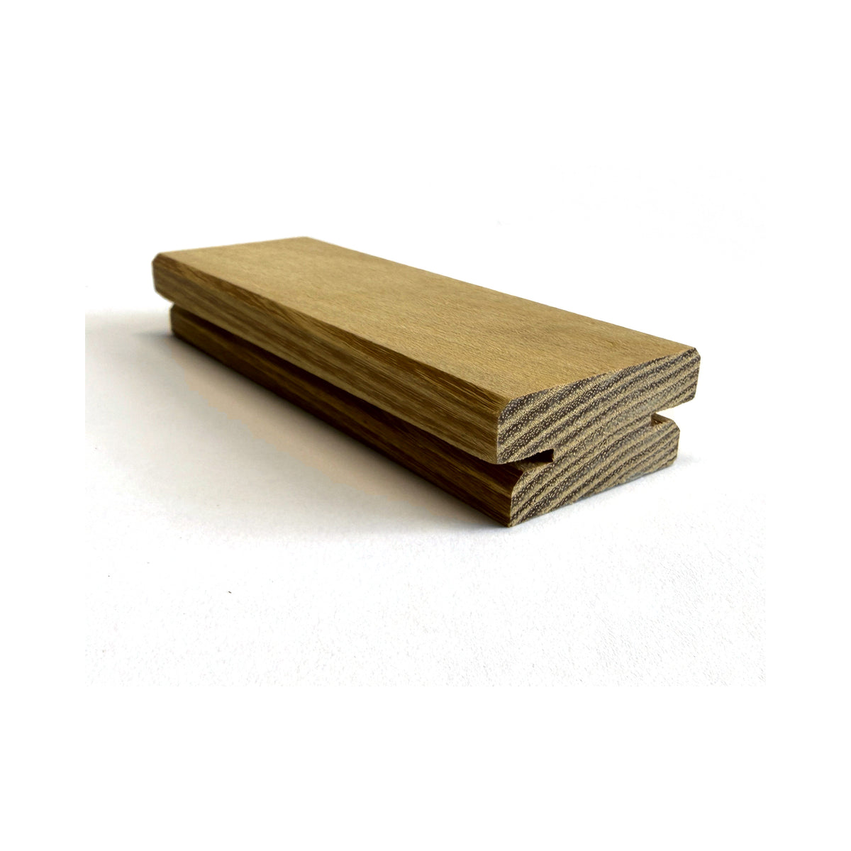 Terrassendiele Robinie ECO SELECT 50 x 23 mm, genutet, keilgezinkt – Profilansicht