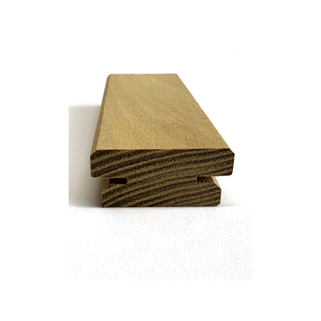 Terrassendiele Robinie ECO SELECT 50 x 23 mm, genutet, keilgezinkt – Stirnseite