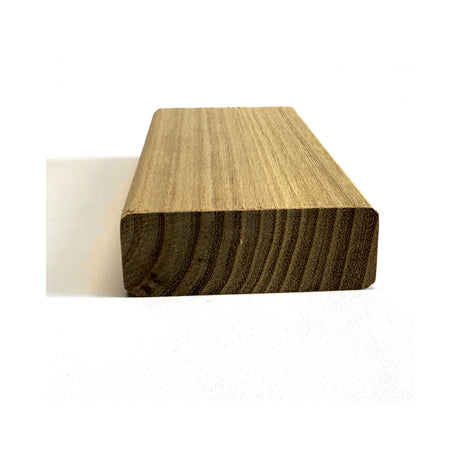 Terrassendiele Robinie BASIC (2. Wahl) 60 x 21 mm, glattkant, keilgezinkt – Stirnseite