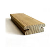 Terrassendiele Robinie PREMIUM SELECT 60 x 23 mm, genutet, keilgezinkt, bombiert – Profilansicht