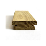 Terrassendiele Robinie ECO SELECT 60 x 23 mm, genutet, keilgezinkt – Stirnseite
