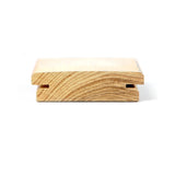 Terrassendiele Robinie PREMIUM SELECT 80 x 23 mm, genutet, keilgezinkt, bombiert – Profilansicht