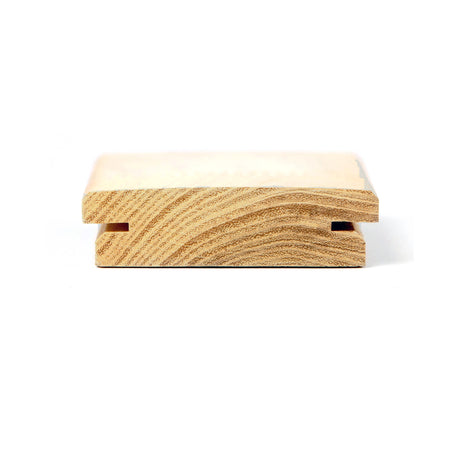 Terrassendiele Robinie PREMIUM SELECT 80 x 23 mm, genutet, keilgezinkt, bombiert – Profilansicht