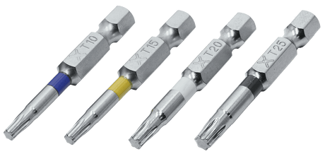 Bits TX für Terrassen- und Clipschrauben, 1/4 Zoll