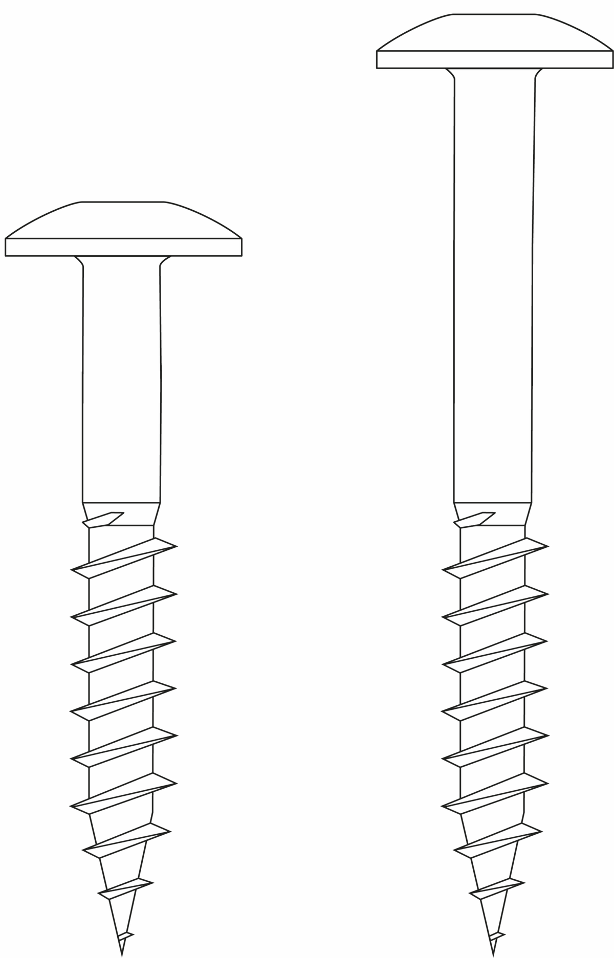 Fassadenschrauben HAPELA4 mit farbigem Kopf