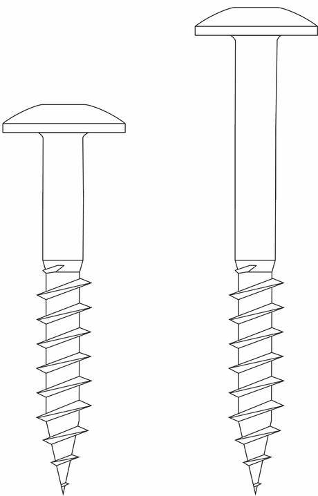 Fassadenschrauben HAPELA4 mit farbigem Kopf