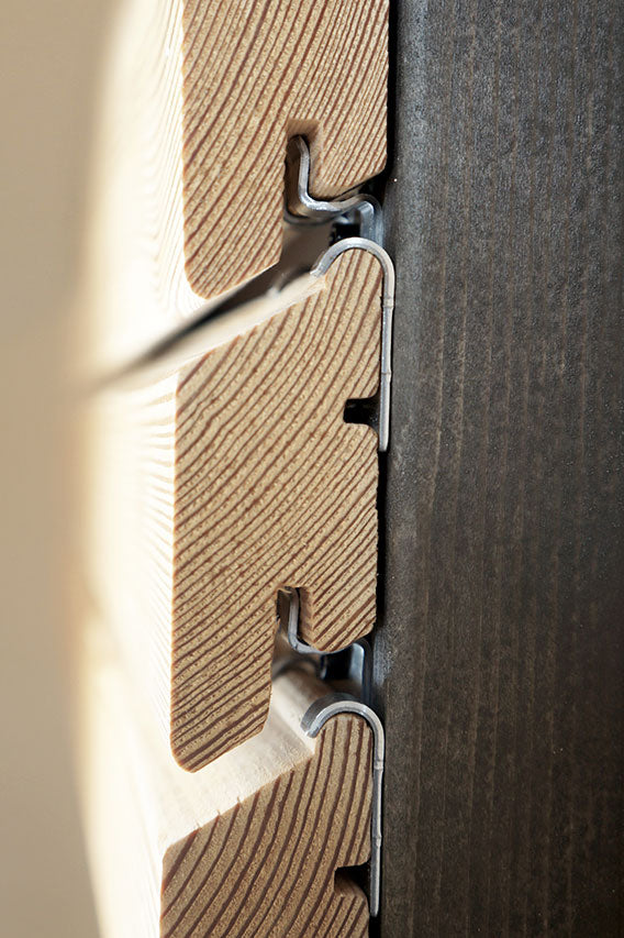 Offene Holzfassade mit Fassadenverbinder TIGA