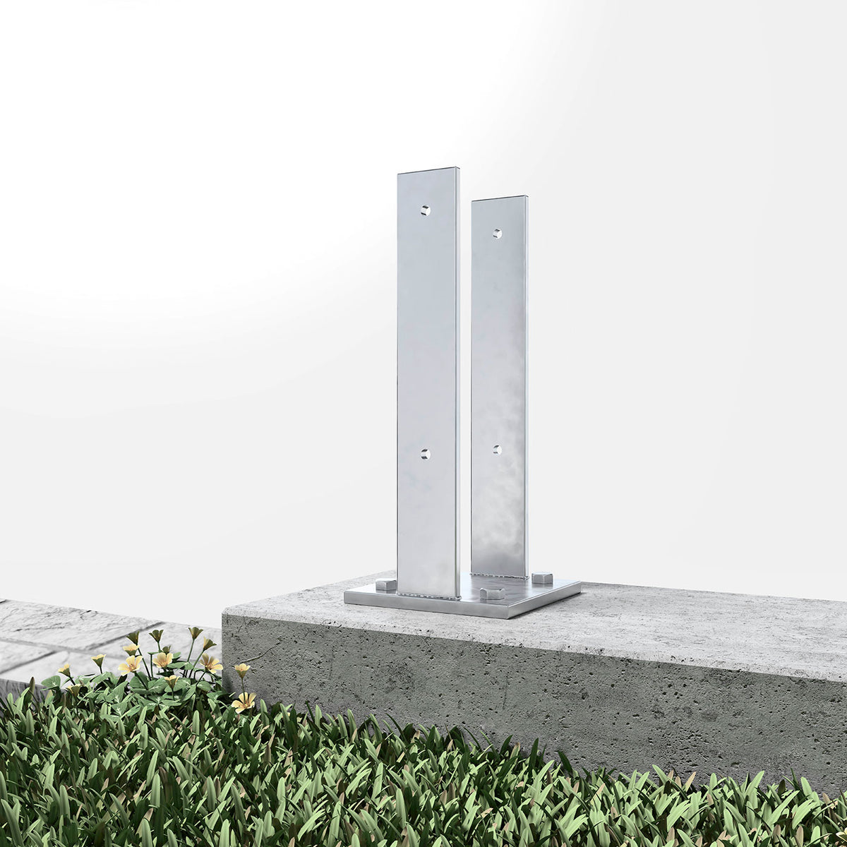 Zaun-Pfostenträger TERA PT 90 mm