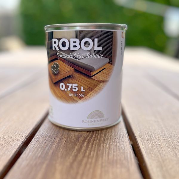 ROBOL Holzöl „COLOR“, 0,75 Liter, mit Farbpigmenten SCHWARZ